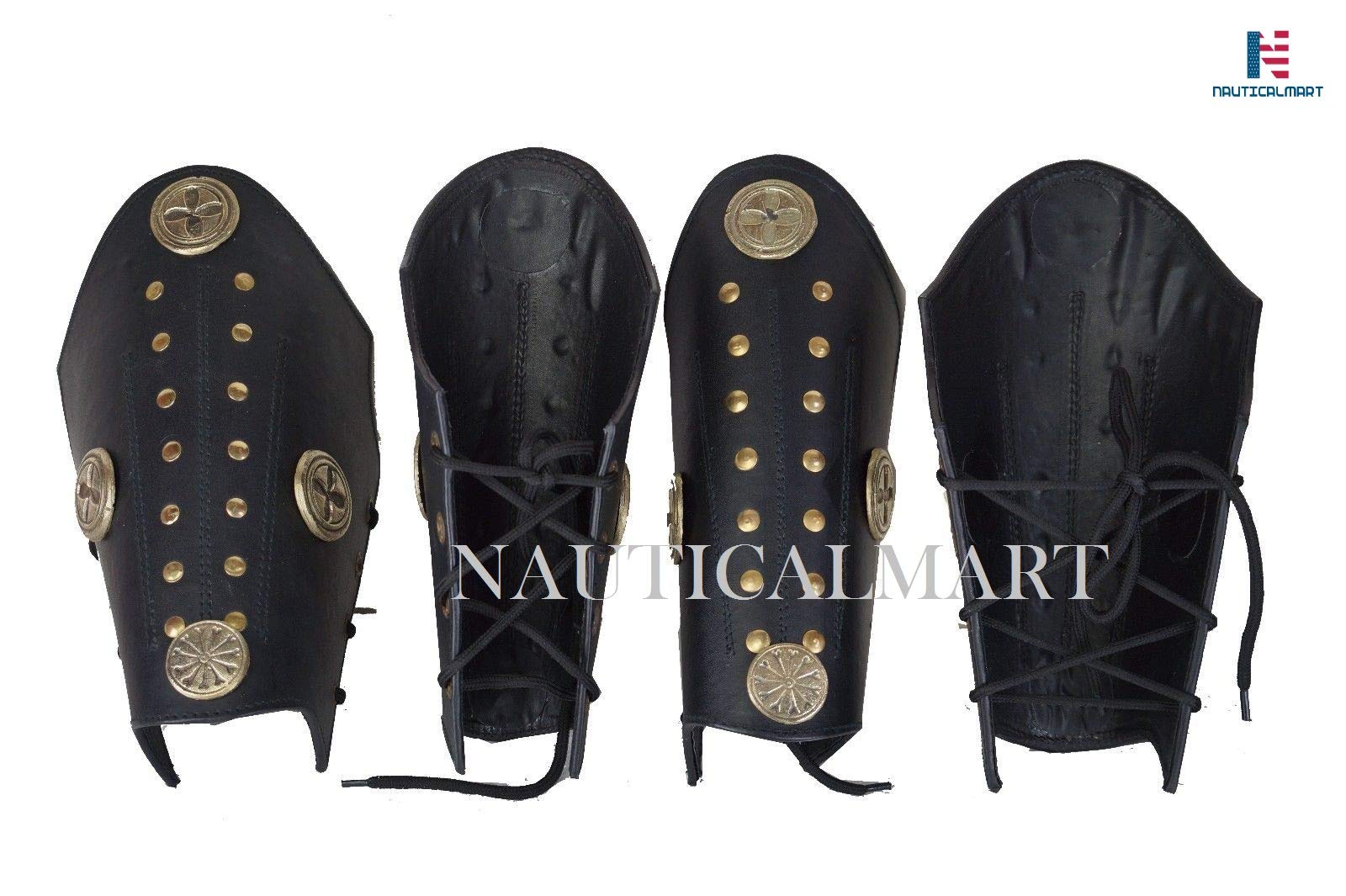 Collectibles Medieval Viking Leather Hand Guard And Leg Guard For Armor