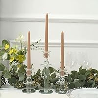 Vista 47 de Efavormart Paquete de 5 Velas cónicas negras premium sin aroma de 9" con mecha acanalada, velas altas de cera para cena