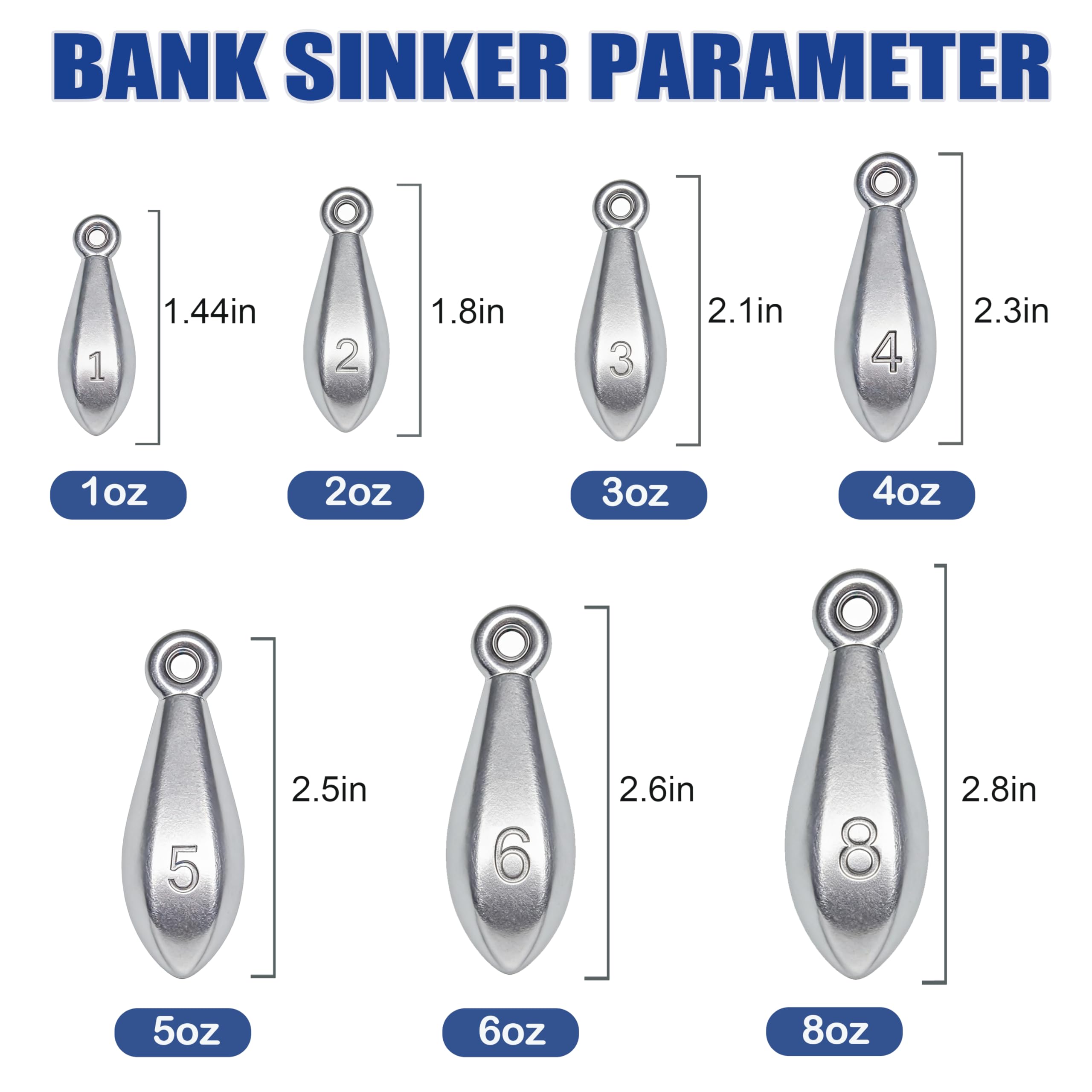 BLUEWING Bank Sinker 1LB Box Fishing Weights Saltwater Bullet Lead, 3oz - 5pack : Buy Online at Best Price in KSA - Souq is now BLUEWING Bank Sinker 1LB Box Fishing Weights Saltwater Bullet Lead, 3oz - 5pack : Buy Online at Best Price in KSA - Souq is now