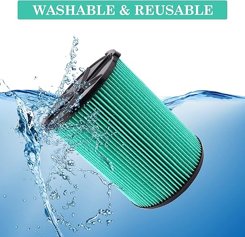 Miniatura 6 de Filtro VF6000 para aspiradoras Ridgid Shop Vac de 5 a 20 galones, filtro HEPA de 5 capas para WD5500 WD0671 WD6425 WD7000 (paquete de 2 filtros