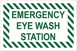 StickerTalk Emergency Eye Wash Station Magnet, 6 inches by 4 inches