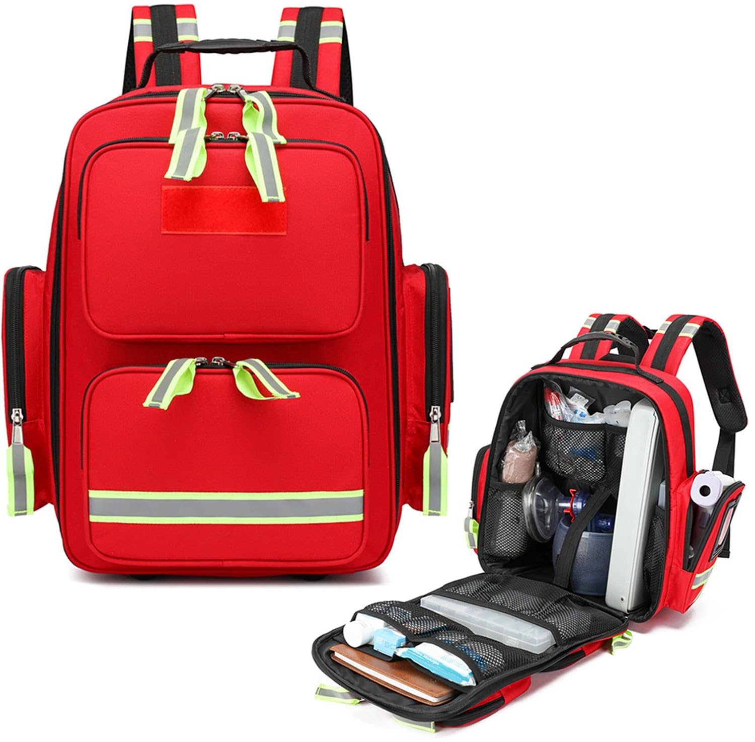 Mochila Emergencias Sanitarias,Mochila Enfermera,Botiquin Coche,Casa,Viaje,Bolsa De Primeros Auxilios Profesional con Múltiples Bolsillos para Suministros Médicos(Solo Incluye La Bolsa) B