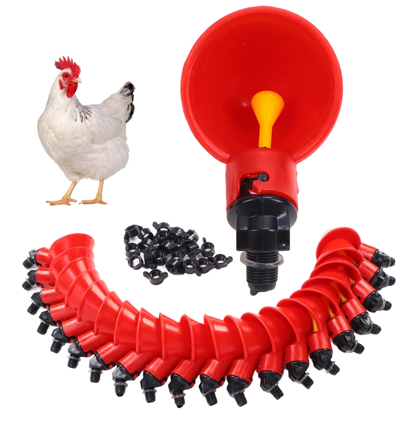 Buy Poultry Waterer, 20 Pcs Chicken Waterer Chicken Water Dispenser DIY