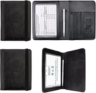 Travel Accessories Bundle: Passport Holder with Vaccine Card Slot & Passport Holder and Vaccine Card Holder Combo