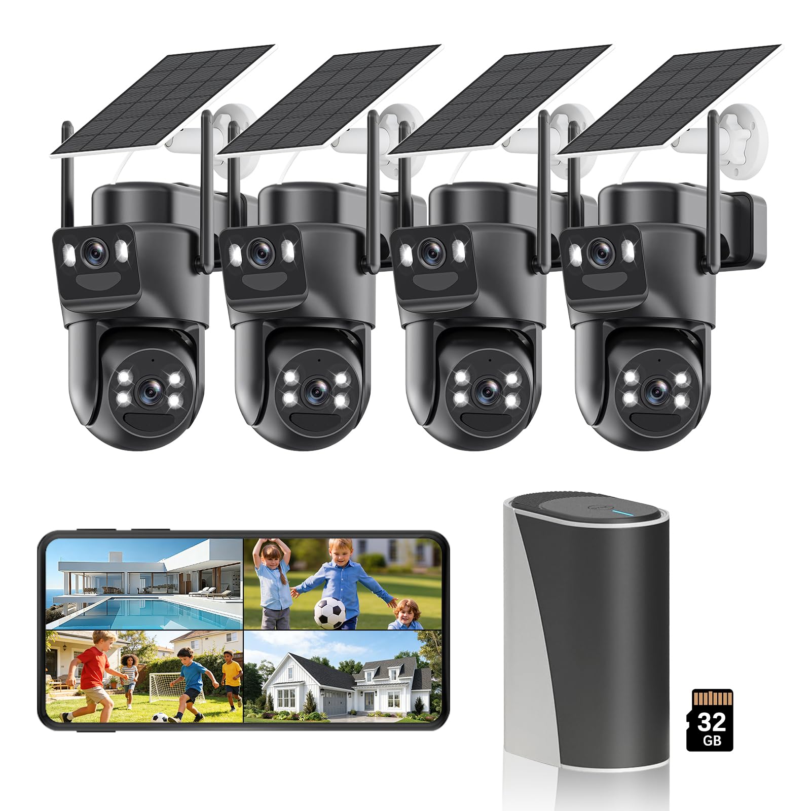 BEENOCAM 4K Dual Lens 4-Cam Kit