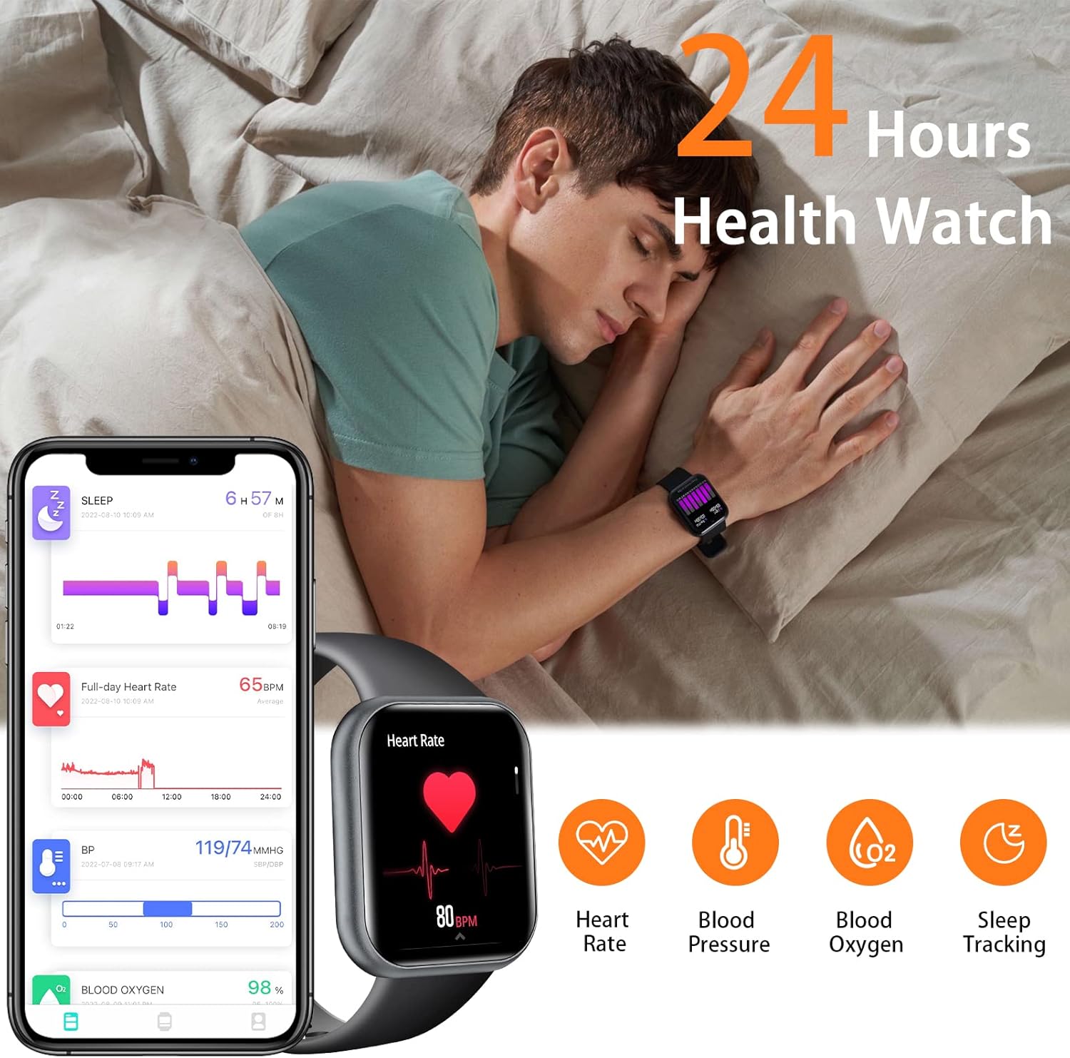 ANCwear Smart Watch per Uomini e Donne, 1.7 Pollici Full Touch Screen Fitness Watch con frequenza cardiaca 24 Ore, IP68 Impermeabile Smartwatch con 24 modalità Sportive, contapassi per Android iOS ANCwear Smart Watch per Uomini e Donne, 1.7 Pollici Full Touch Screen Fitness Watch con frequenza cardiaca 24 Ore, IP68 Impermeabile Smartwatch con 24 modalità Sportive, contapassi per Android iOS