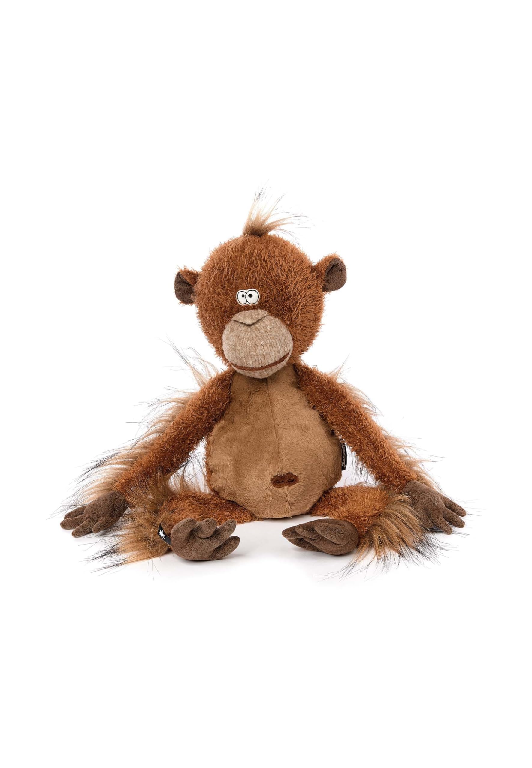 SIGIKID 38741 Mon Key Beasts Town Kinder und Erwachsene Kuscheltier empfohlen ab 3 Jahren braun, 14 x 14 cm, h 40 cm