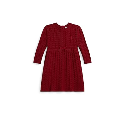 Polo Ralph Lauren Kids Cable Cotton Sweater Dress Bloomer (Infant) Girl