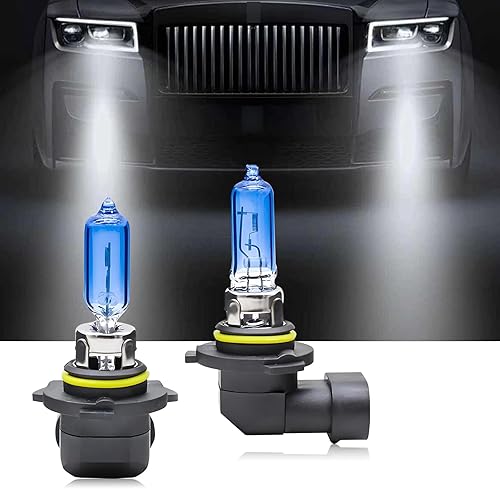 Slykew 2 bombillas halógenas para automóvil, 12 V 55 W, impermeables, de vidrio de cuarzo, superbrillantes, repuesto de luz baja para vehículos,