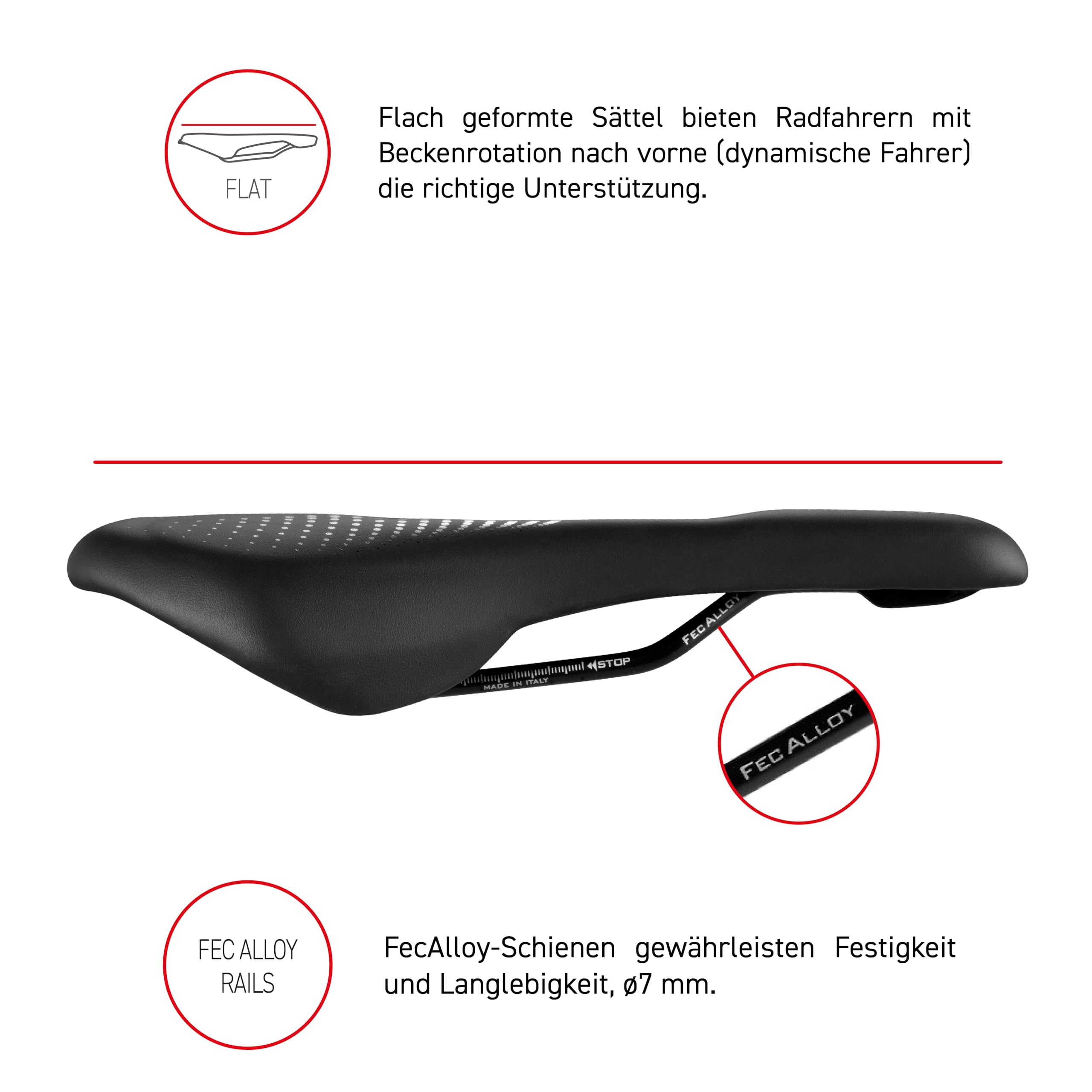 Selle Italia A3 - Fahrradsattel, komfortabel mit Gel, anatomische Aussparung, wasserdicht und für alle Fahrradtypen geeignet - Schwarz