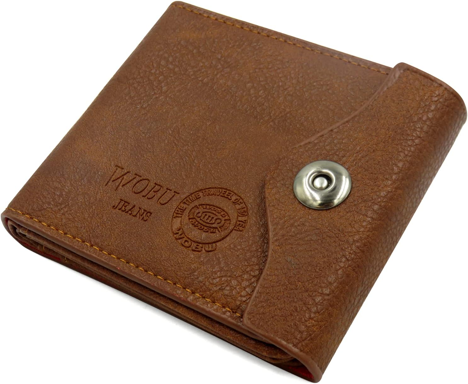 Mens Brown Luxury High Quality Soft Leather Trifold Wallet Multiple Credit Card Holder Slots Coin Pouch Purse ID Window - Great Birthday Present Christmas Gift Idea For Him