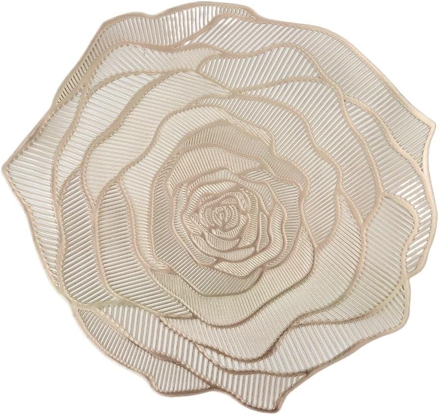 Placemats Light Luxury Western-Style Insulated Tableware Coasters Hollow Table Mats Decoration