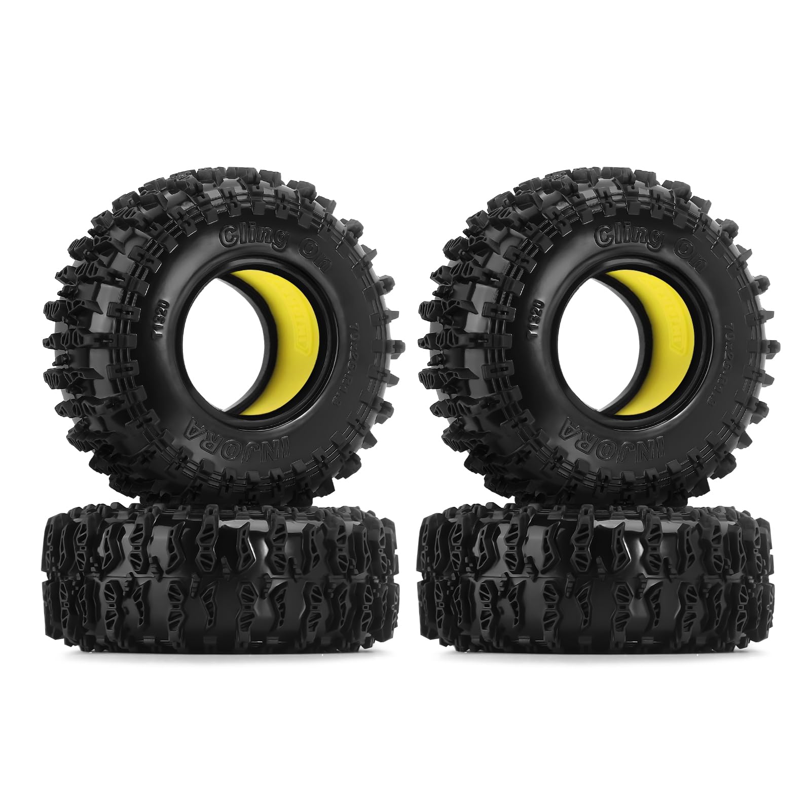 INJORA Inserti Schiuma Gel di Silice - Pneumatici Ruote da 1.9 118-122 mm (4,75 OD) Schiuma Adatti per Upgrade di 1/10 RC Crawler(Grande
