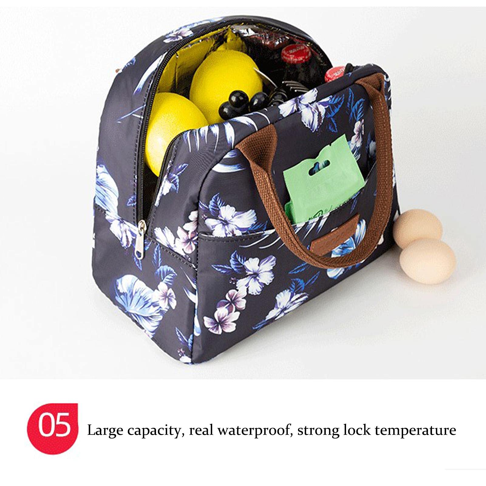- Bolsa isotérmica para Almuerzo, Reutilizable, Bolsa térmica pequeña | para Almuerzo Almuerzo, Bolsa isotérmica para Mujer, para la Escuela y la Oficina