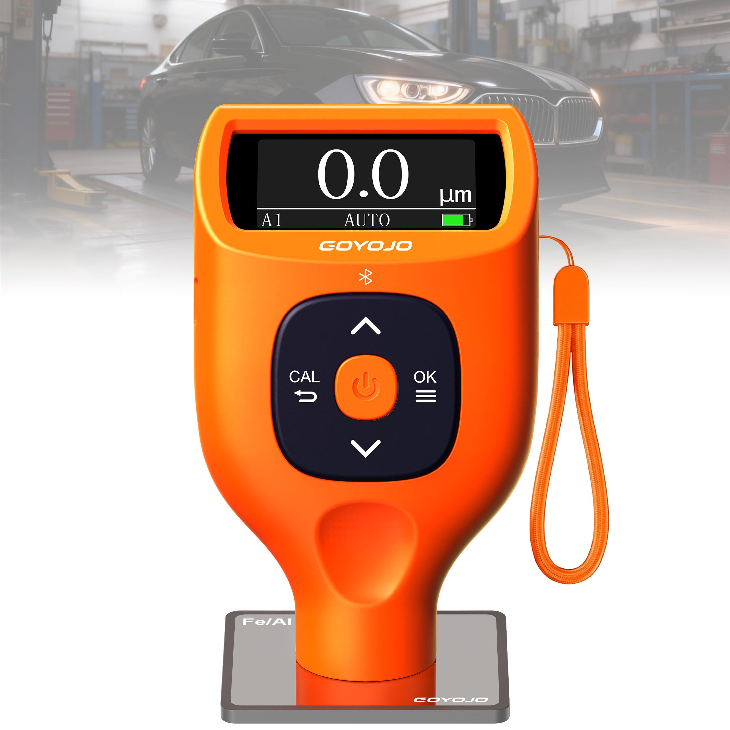 GOYOJO Lackdickenmessgerät Auto 0–2000 μm – Schichtdickenmessgerät Digital für Auto Karosserie, Misst auf Stahl Aluminium Zink, Ideal für Gebrauchtwagenprüfung mit Auto-Erkennung