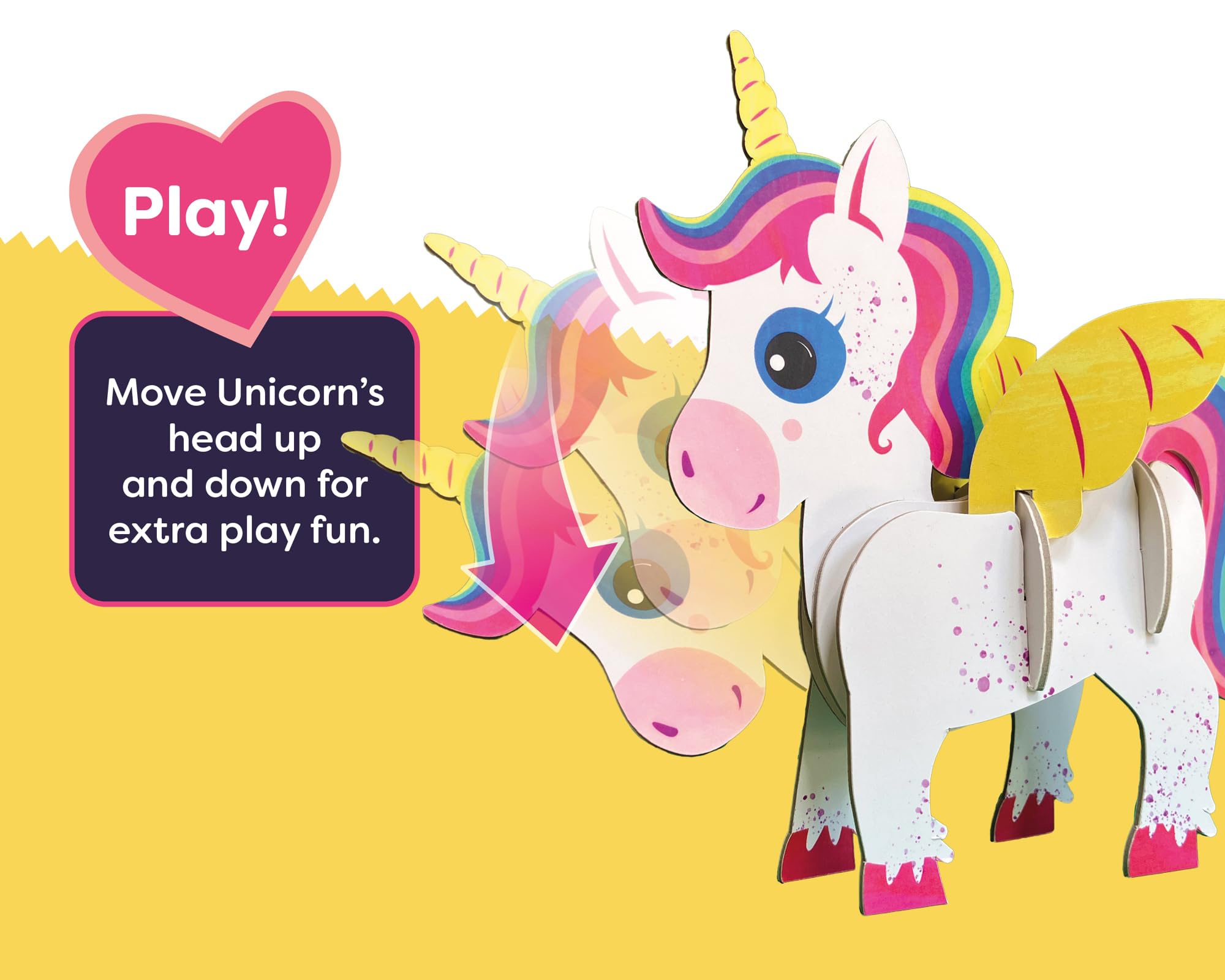 Build Your Own Magical Unicorn - Comes with Accessories and Trinket Chest! - Cardboard Craft Kit - Ages 4+ - Image 4