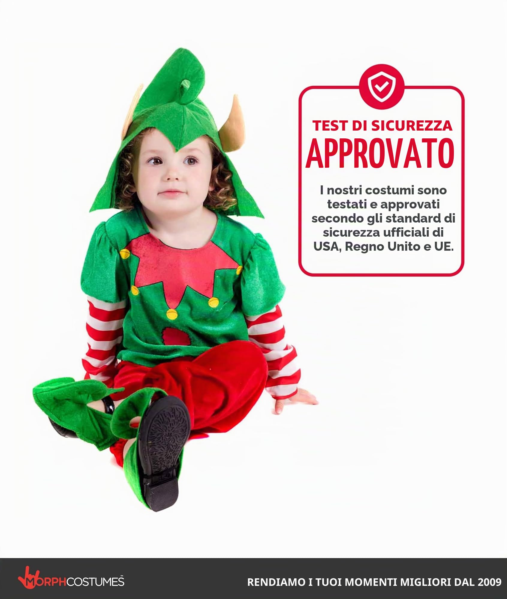 Fun Shack Costume Elfo Bambino, Costume Natalizio Halloween