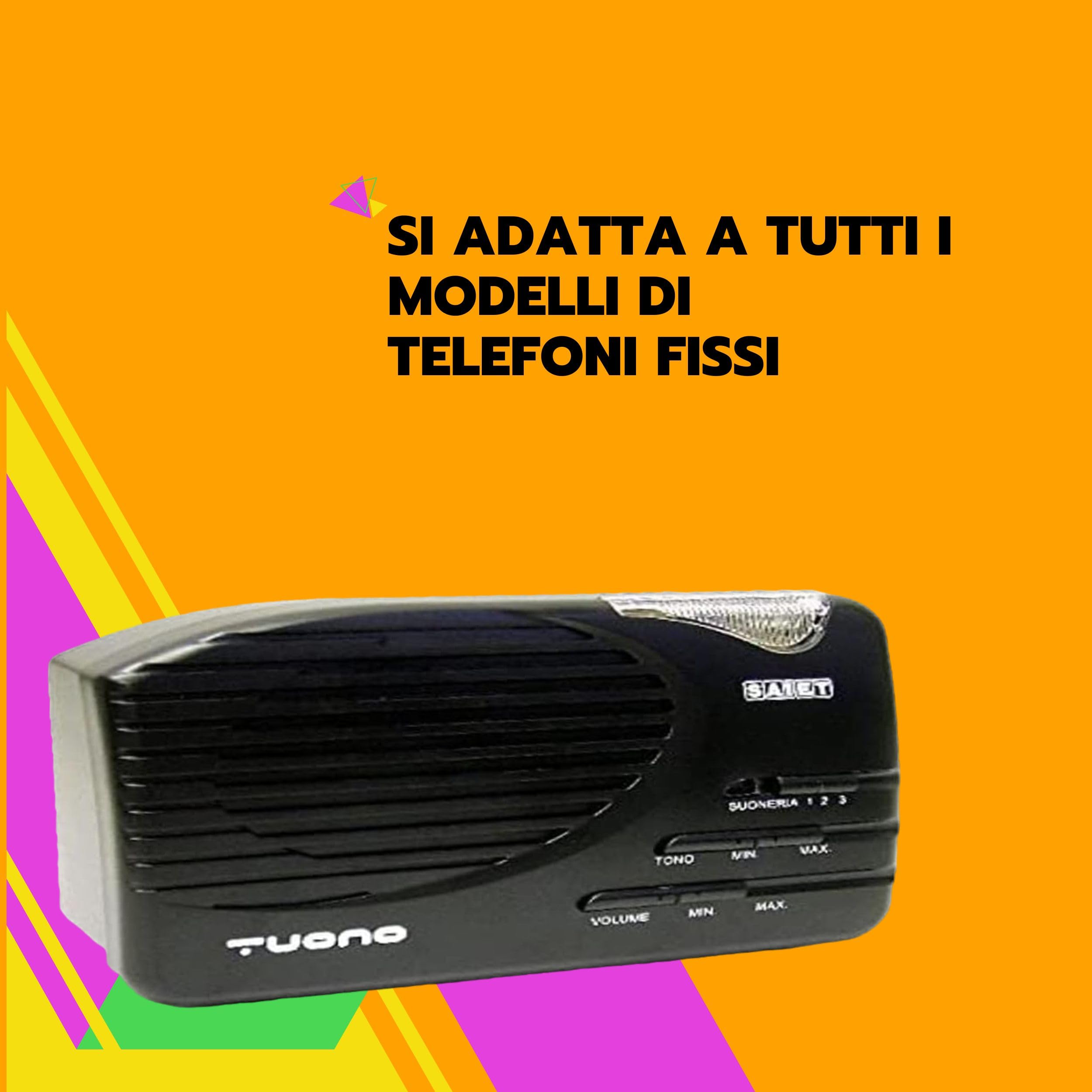 SAIET - TUONO Fixed Telephone Ringtone Amplifier - Intercom Amplifier for the Elderly