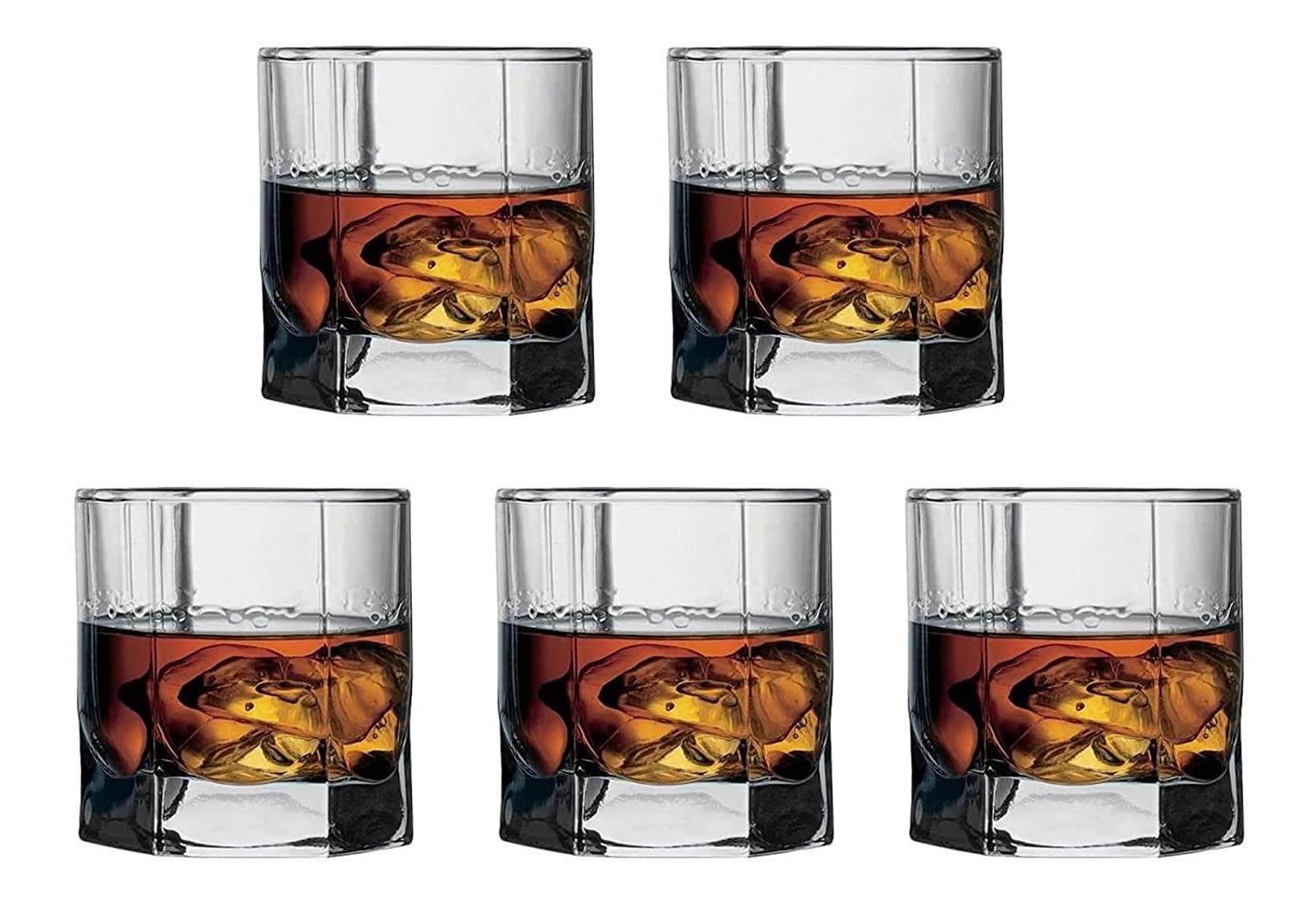 AFAST Celebrate Special Times with Party Perfect Water/Juice Glasses, Cheers to Fun Moments, Clear, Capacity - 150 Ml, Pack of 5, Size:- 6.5 X 6.5 X 8 CM