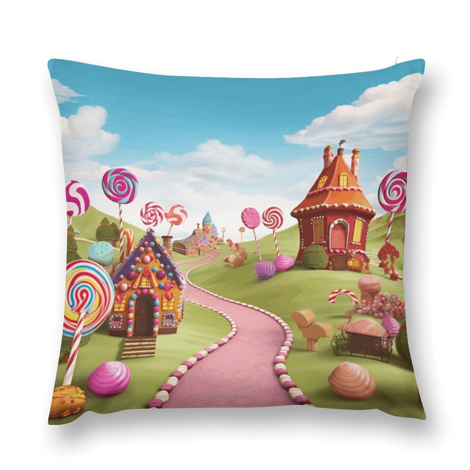 MUSM Candy Throw Pillow Cover 26 "x26 Wrinkle&Fade Resistant Cozy Soft Plush Pillow Case Protector Double-Sided Personalized Pillowcase Pillow Shams Cushion Cover for Home