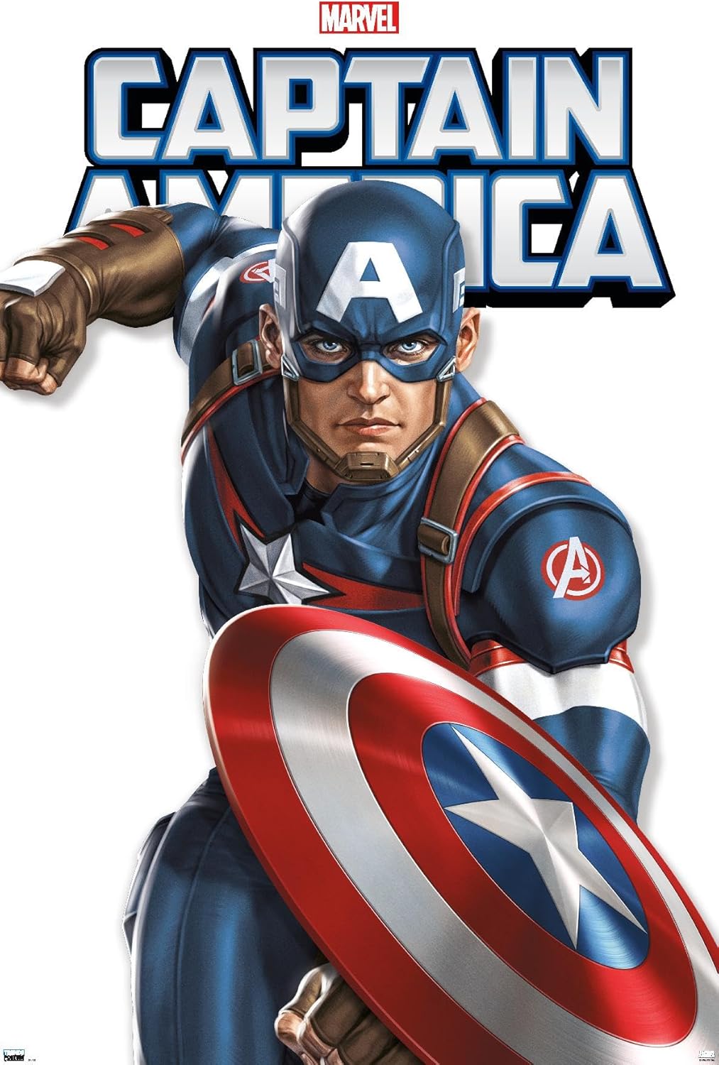 Marvel Comics Captain America Feature Series Wall Poster, 34L" x 22.4W", Premium Unframed Version