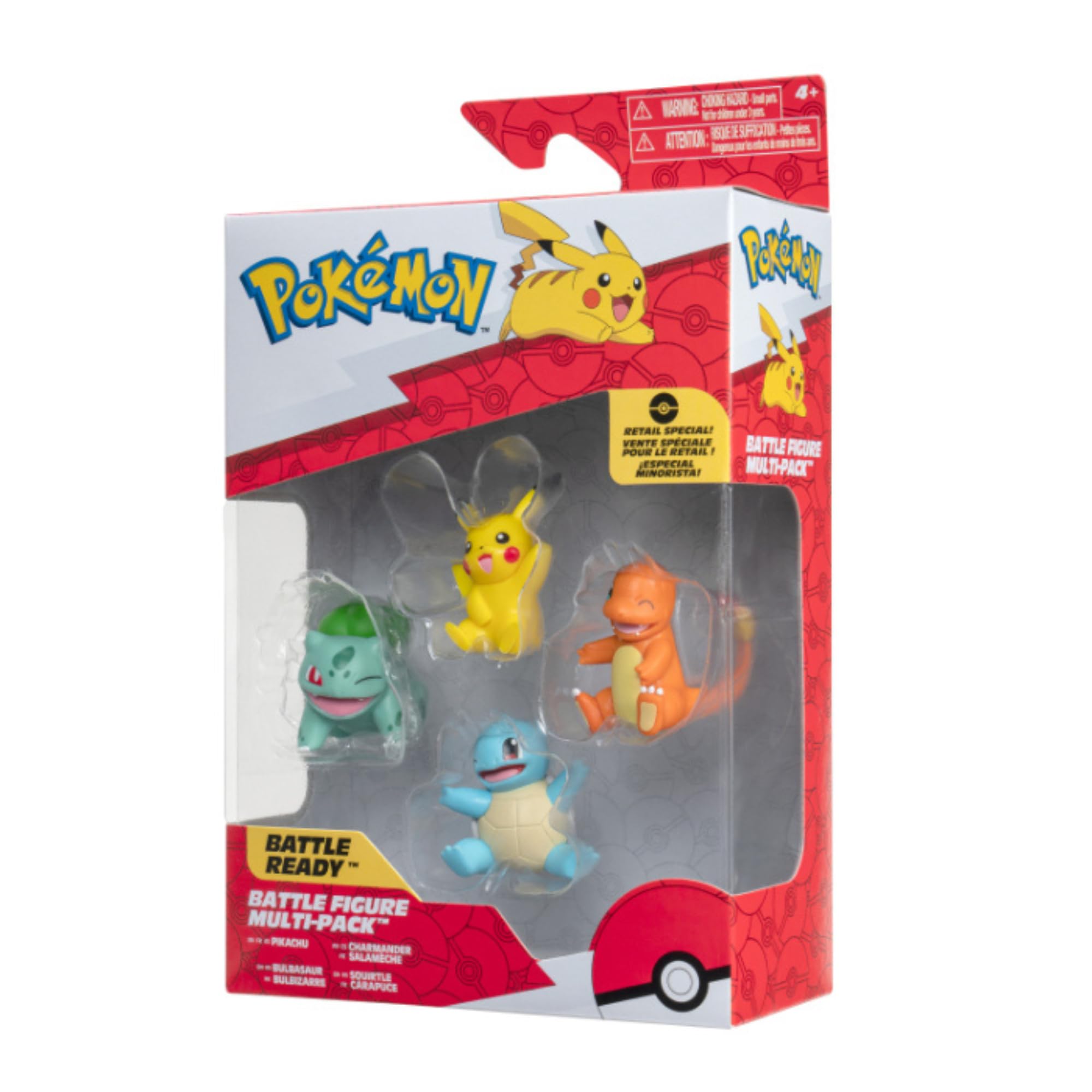 Pokemon Mecz Figure; Pikachu, Bulbasaur, Charmander, Squirtle 5cm Rysunek