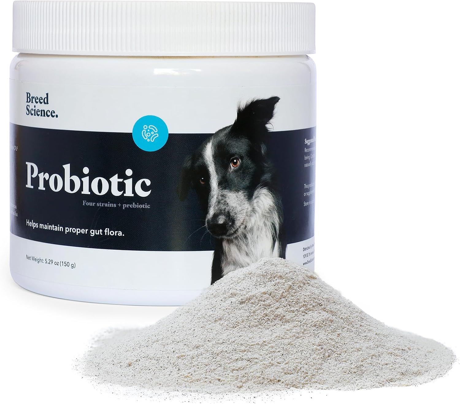 Probiotic and Prebiotic Powder for Dogs – Diarrhea Treatment and Gas Relief Supplement – Immune Health and Digestive Supplies – Stool Hardener Support for Pets
