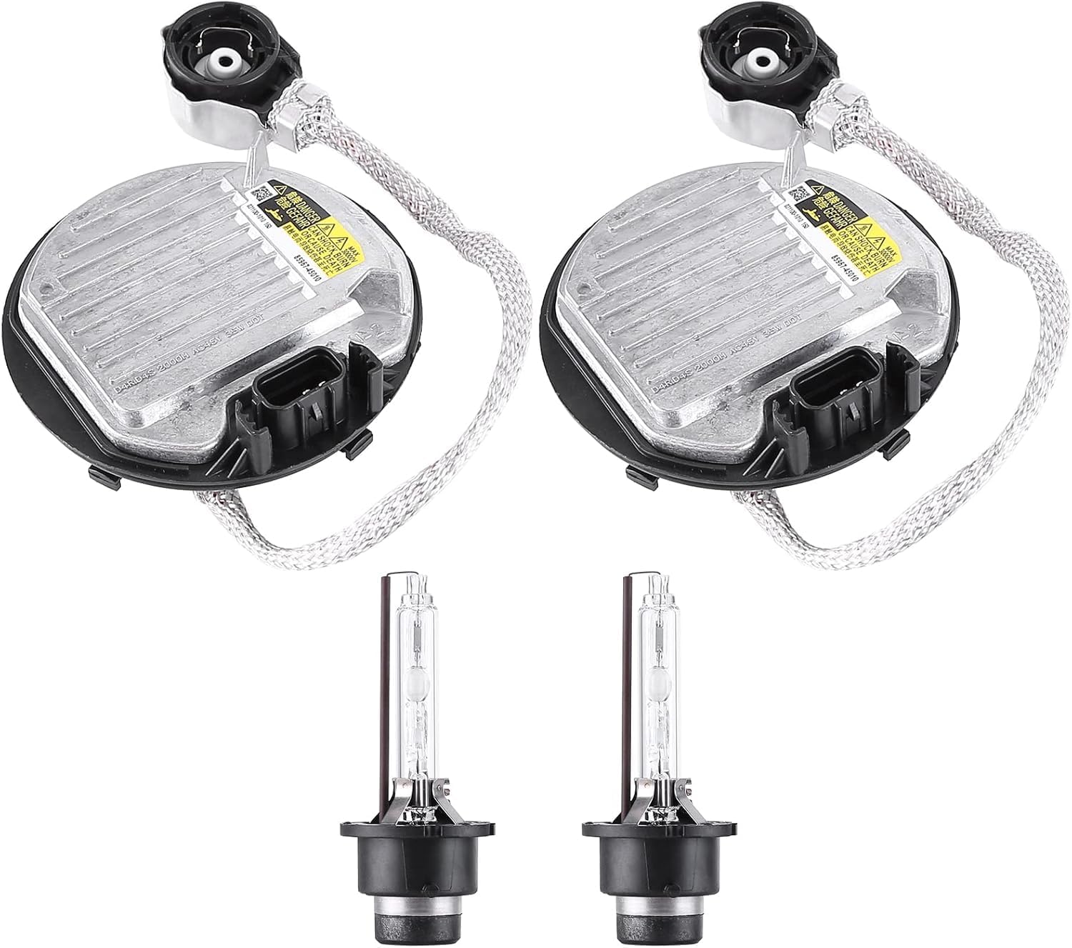 2pcs Xenon HID Headlight Ballast with Igniter & D4S Bulb for Lexus GS LX RX 350 450h 570,for Toyota Avalon Camry Sienna Venza,Replaces OE 8596708020 8110775020 8596775020,Ballast Control Module