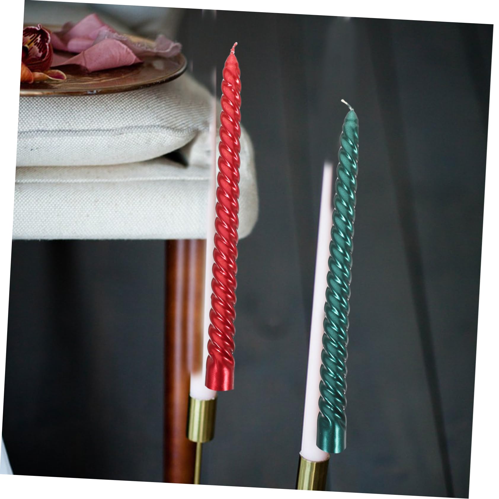 Ciieeo 12pezzi Candele Spirale Lunga Decorative Candela Spirale Per Interni Casa Candela Lunga Per Banchetti Rimozione Cera Candele Accessorio Decorazioni Feste