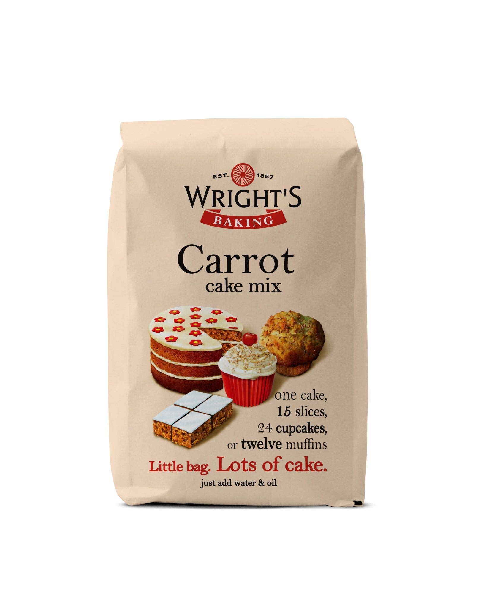 Wrights Baking Carrot Cake Mix, 500 g (Pack of 1)