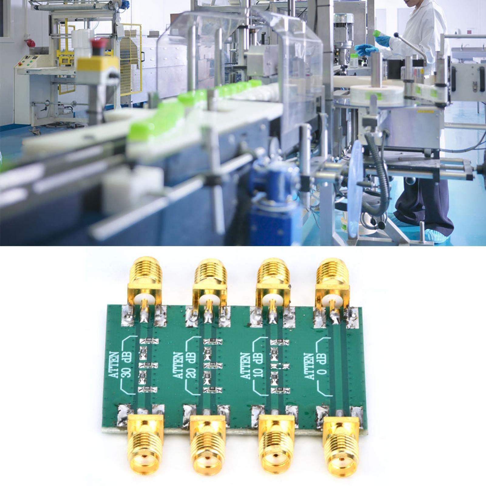 SMA Double Female Head RF Attenuator Highly Reliable Fixed Damper for Electronic Devices Adjust the size of the signals in the circuit.