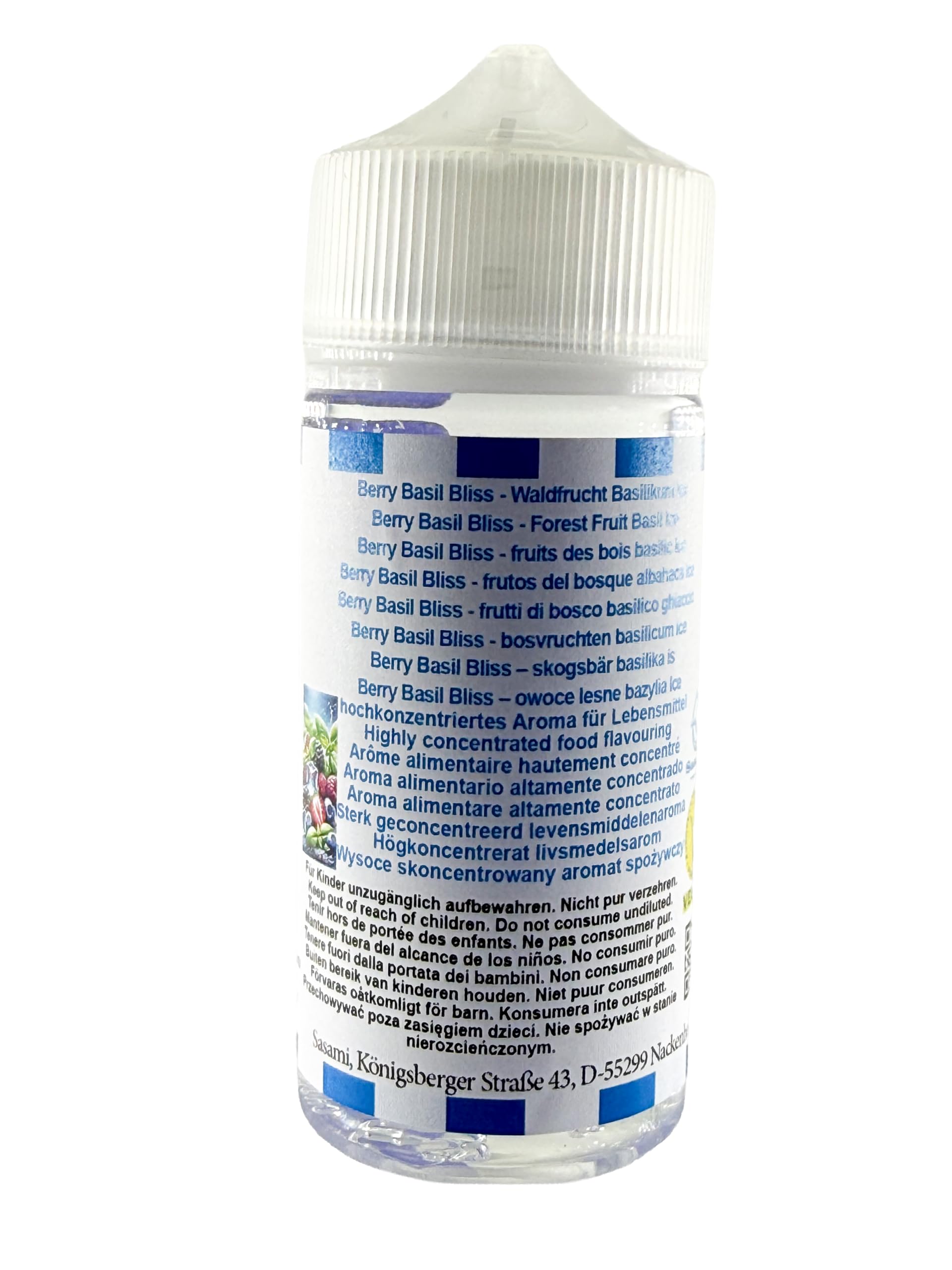 Berry Basil Bliss - fruits des bois basilic Ice arôme concentré - Vegan - Sasami - 100 ml