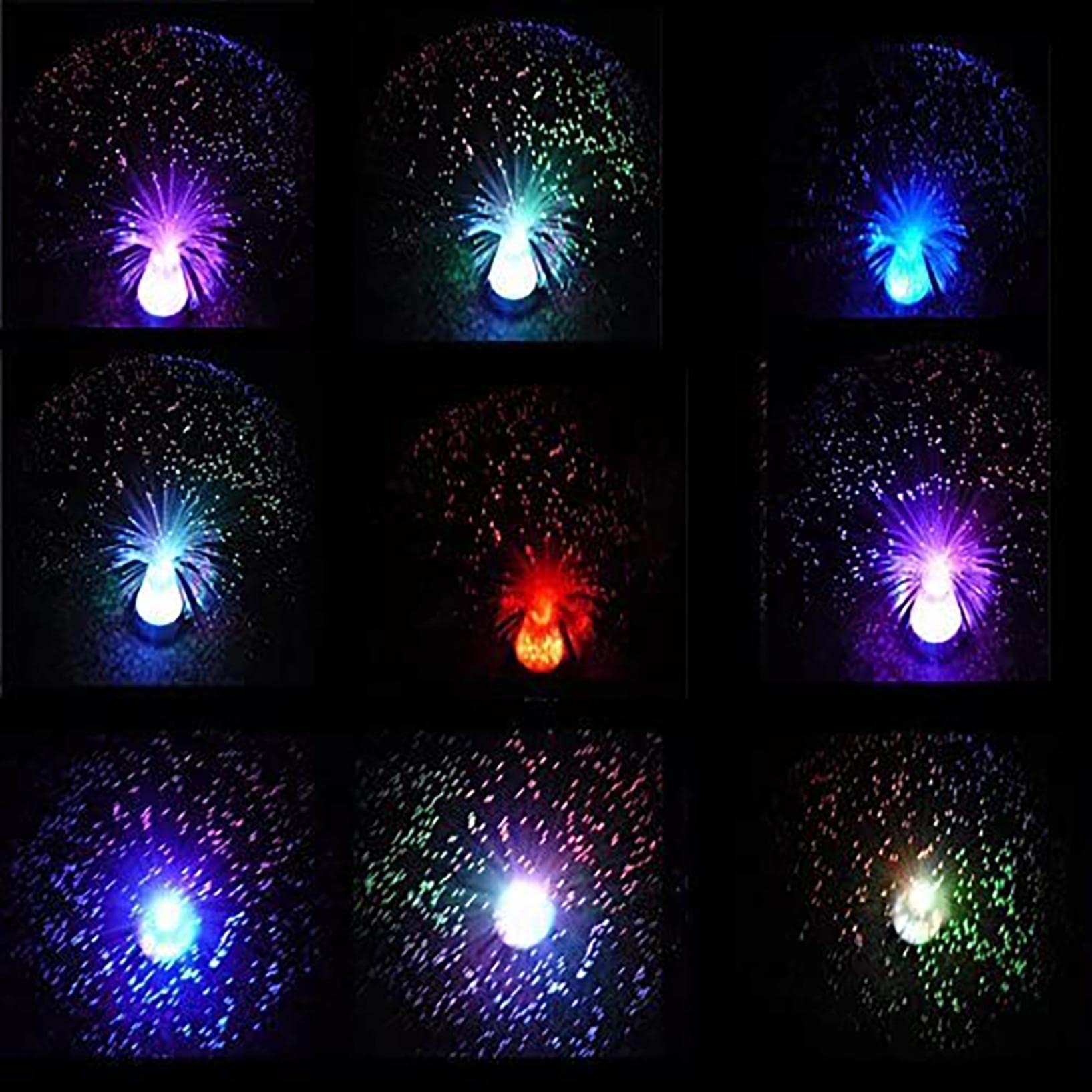dpityserensio Color Changing Fiber Optic Lights, Fiber Optic Lamp, Colorful Led Fiber Night Lamp, Tabletop Centerpieces Decor for Room Bar Wedding Holiday Party
