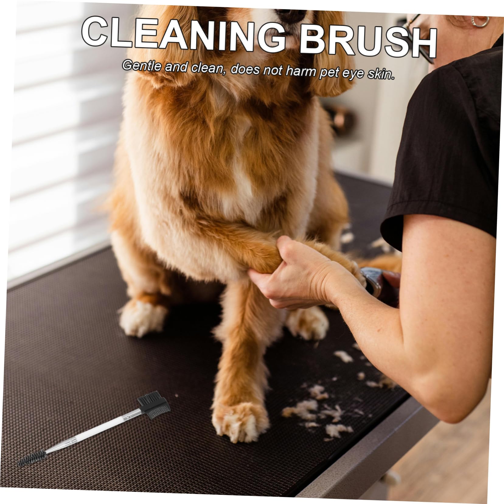 Abaodam Pet Grooming Tool Dog Tear Comb Hair Brush Set for Medium to Long Hair Dogs