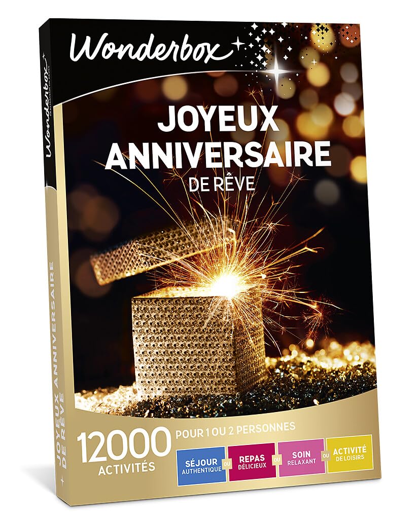 Wonderbox - Joyeux Anniversaire De Rêve - Coffret Cadeau - Idée Cadeau Multi Activités