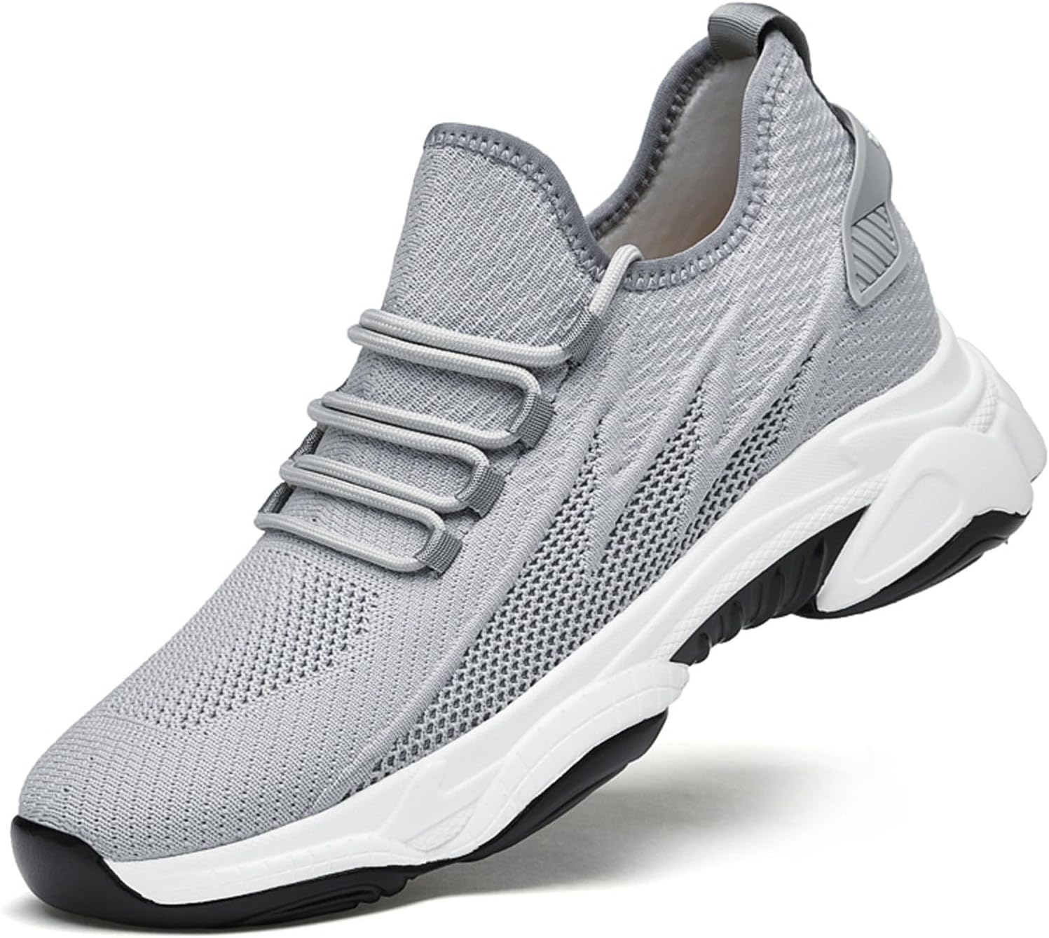 Tallure Sneakers Womens Mens 10Cm Invisible Height Increasing Elevator Shoes Slip On Arch Support Orthopedic Sneaker Mesh Breathable Cushioned Sole Walking Shoes Non-Slip Running Sneakers