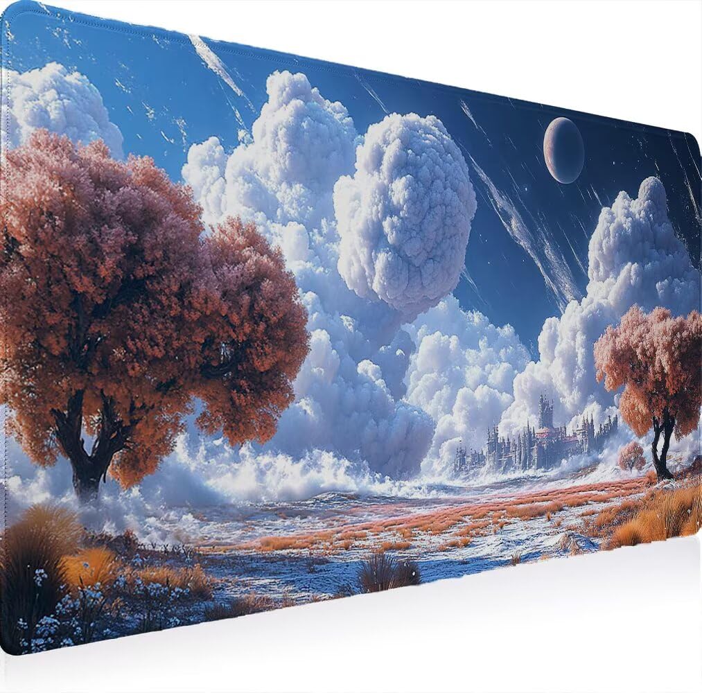 Podkładka pod mysz, podkładka pod mysz XXL 1200 x 600 podkładka pod mysz dla graczy, wodoodporna gumowa podstawa, duża podkładka pod mysz do gier na biurko szyte krawędzie wodoodporna antypoślizgowa