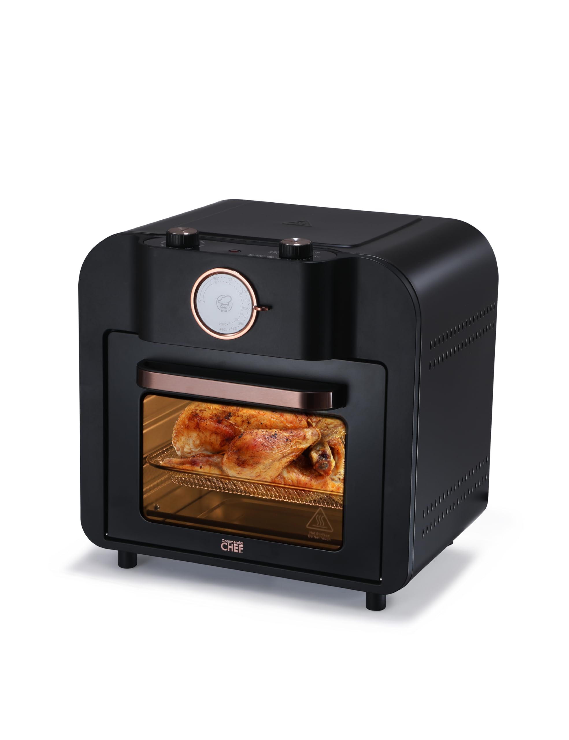 COMMERCIAL CHEF Air Fryer Multi-Oven, 17-QT Multifunctional & Multi Level Air Fryer with Bake, Broil, Roast, Warm & Toast for Rotisserie Chicken, Pizza & More, 1500 Watt Air Fryer Oven