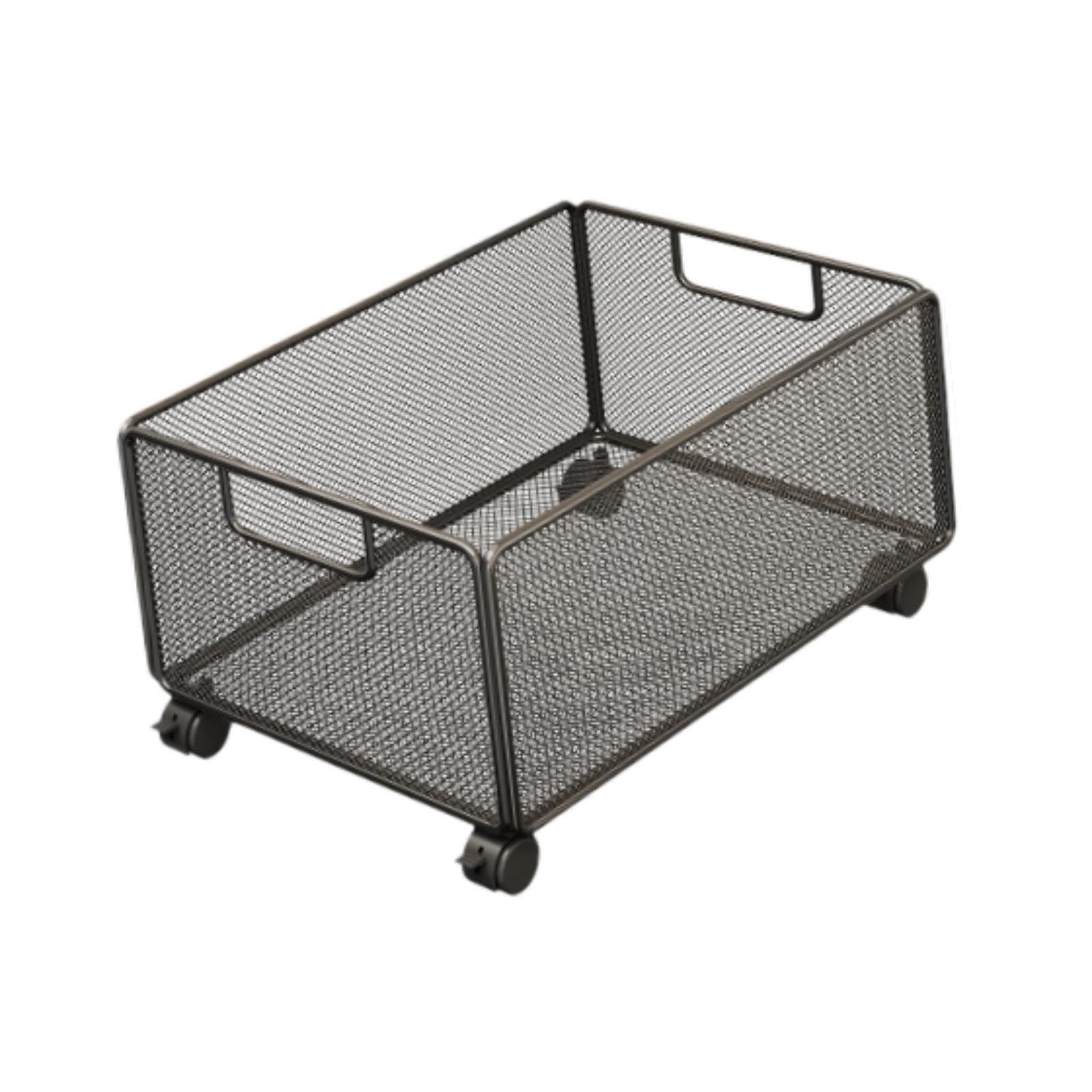 Carrello Portaoggetti sotto Scrivania Scaffale Organizzatore Documenti Libreria Mobile Ruote Facile da Spostare Adatto per Uffic, L
