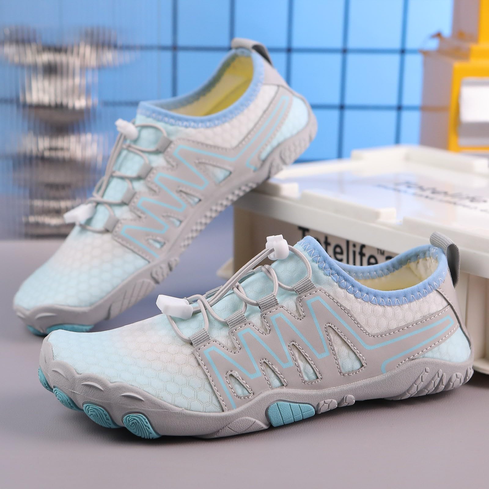 Scarpe da Scoglio Scarpe Scoglio Uomo da Acqua Donna Piscina Mare Bianche Barca Ciabatte Sportive Acquatiche Sandali per Fiume Spiaggia 37 Scarpette Vela con Sassi Water Shoes Plastica Trekking