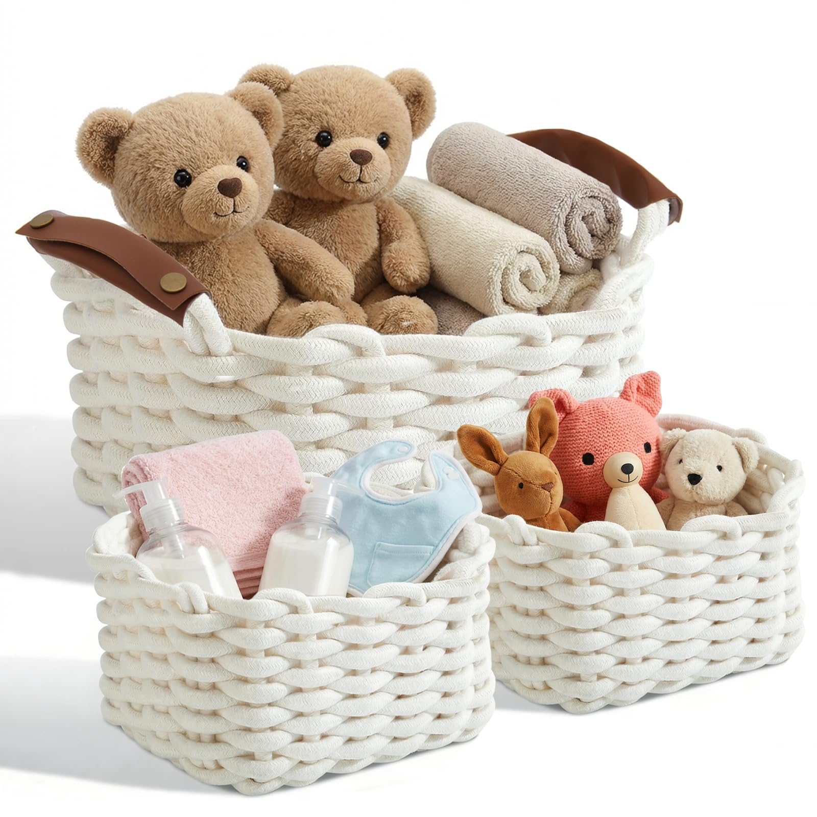 Panier de rangement pour salle de bain et table à langer