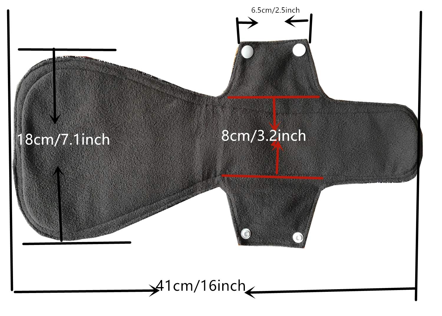 MUMBABY Zestaw 19 sztuk 1 szt. mini mokra torba + 10@25 cm + 15 cm + 10 cm + 10 cm węgiel bambusowy tkanina mama/podkładki menstruacyjne wielokrotnego użytku podkładki sanitarne