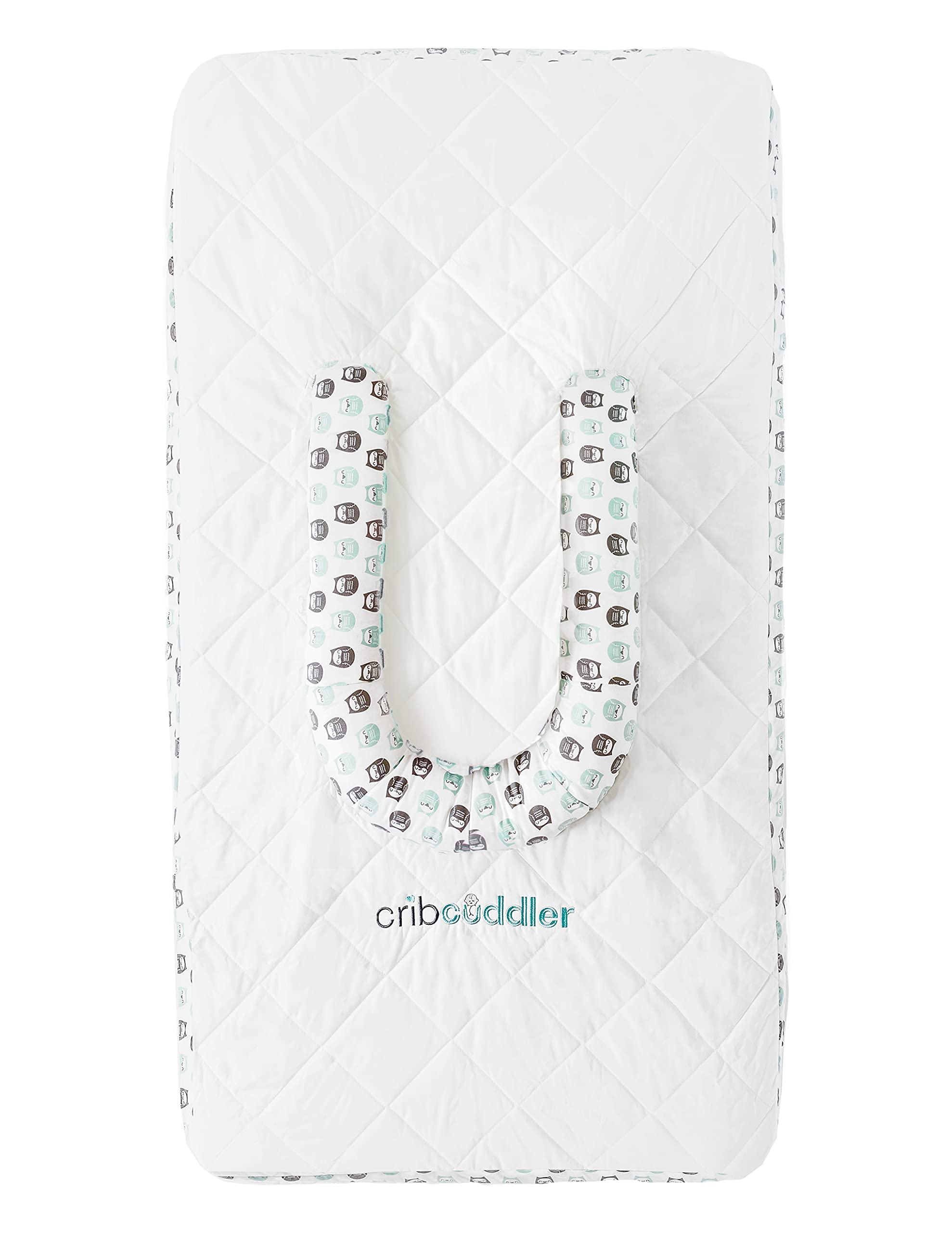 Crib Cuddler Baby Nest Lounger for Cribs | Premium Newborn Co Sleeper Trainer with Open Head Space | Fits Standard Crib Mattress/Pad | Owl Size Small (Suitable for 5-10 Pound Babies)