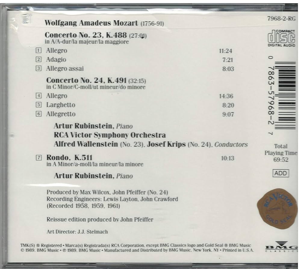 その他 Piano Concerti 23 &amp; 24 [CD] Amazon.com: Piano Concerti 23 & 24: CDs & Vinyl