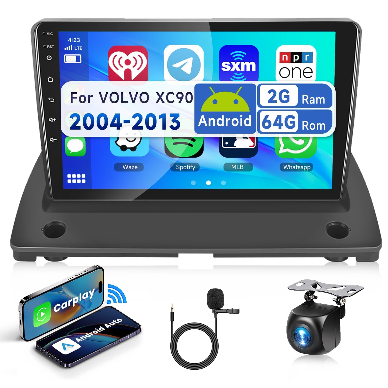 Autoradio Android 14 - ESSGOO - Peugeot 308/408 - 9'' Écran Tactile - GPS Carplay WIFI - Auto