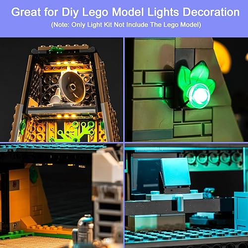 Miniatura 8 de Kit de luz LED mejorado para Lego Star Wars A New Hope Yavin 4 Rebel Base Building Set, compatible con Lego 75365 (modelo no incluido)