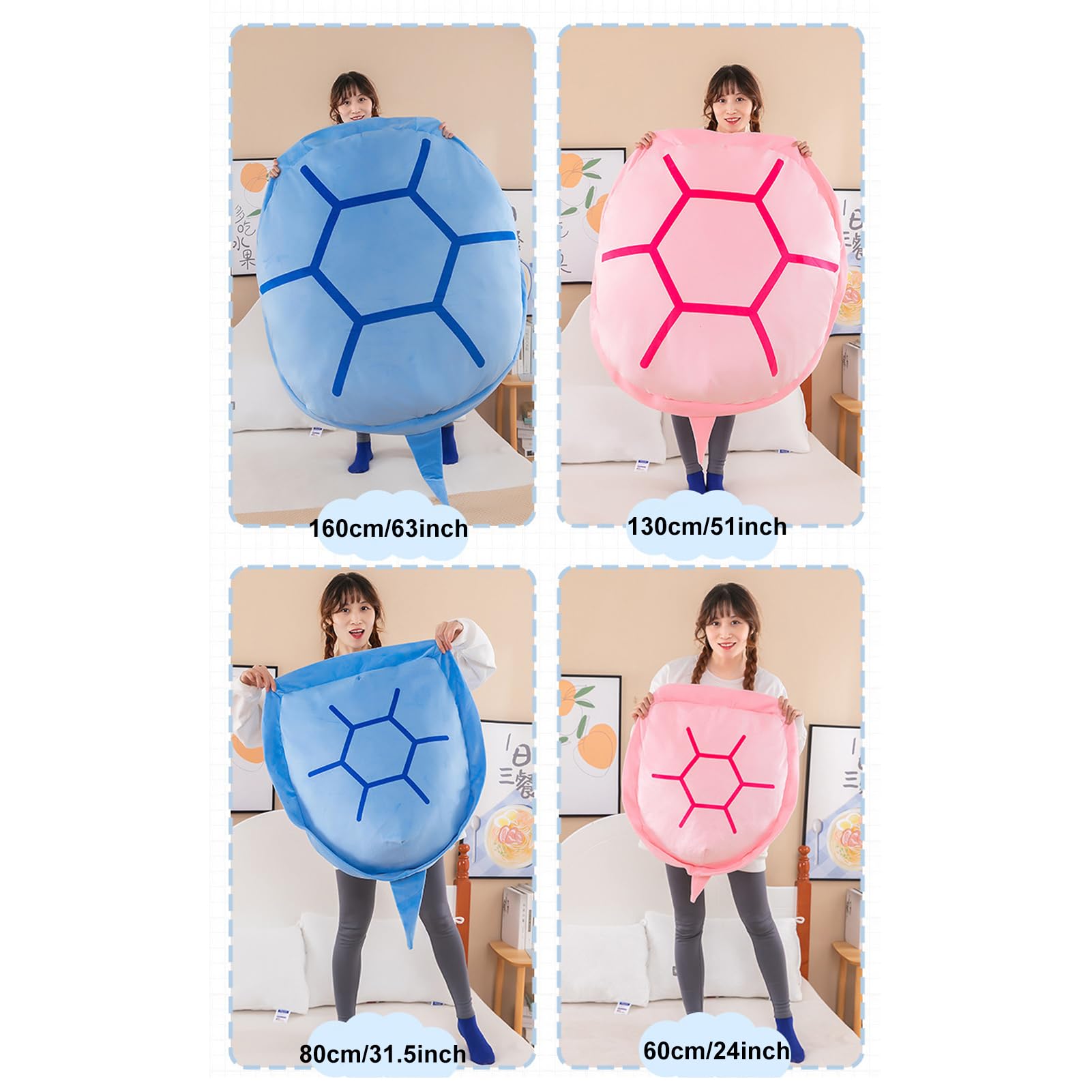 Oreiller multifonctionnel géant portable en forme de coquille de tortue, oreiller géant portable en forme de coquille de tortue, oreiller géant portable en peluche multifonctionnel en forme de
