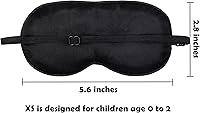 Vista 4 de Máscara de dormir de seda de morera con correa ajustable para niños, bonita máscara de ojos para dormir para recién nacidos, paquete de 2