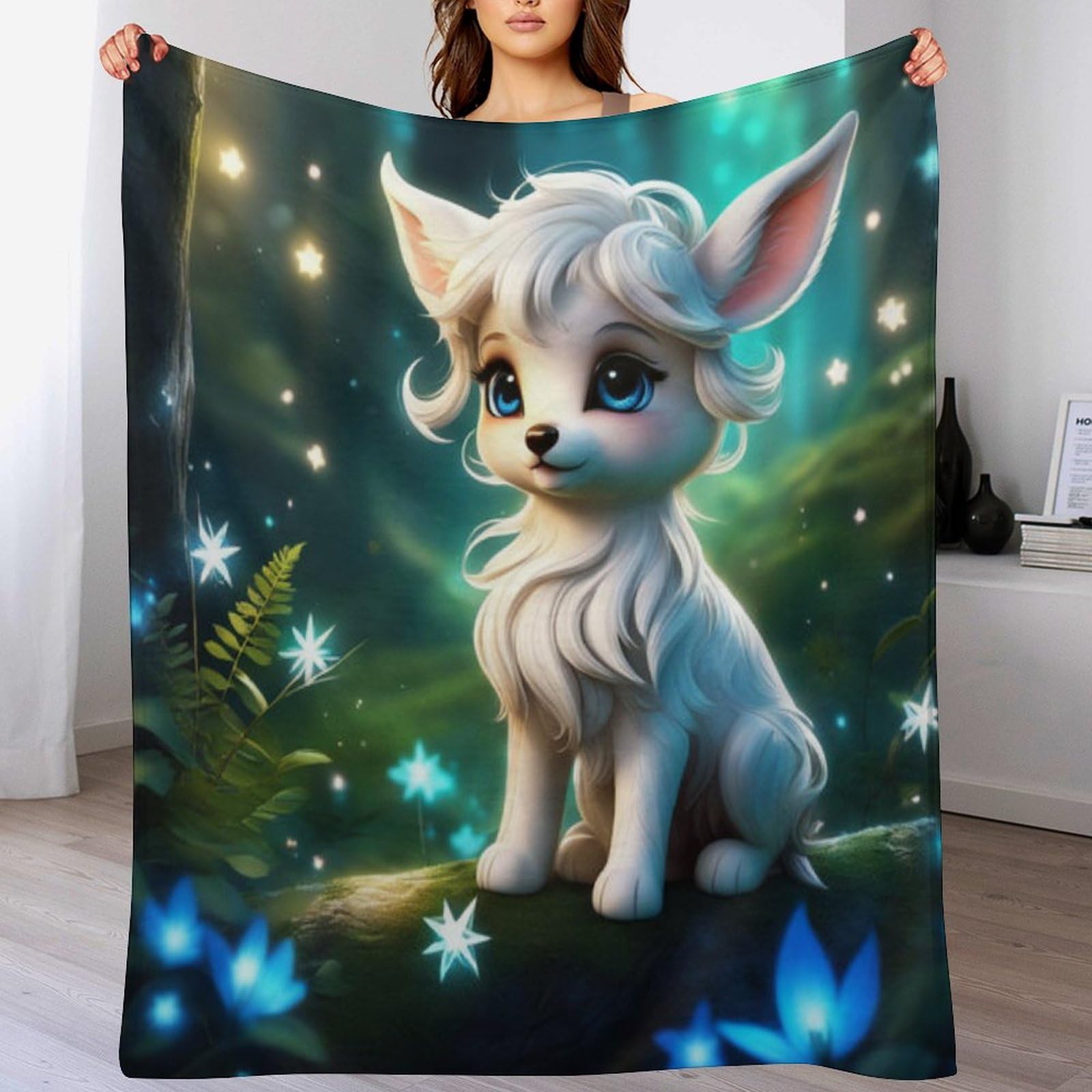 Couverture pour enfants motif cerf, le cadeau moelleux idéal pour lit
