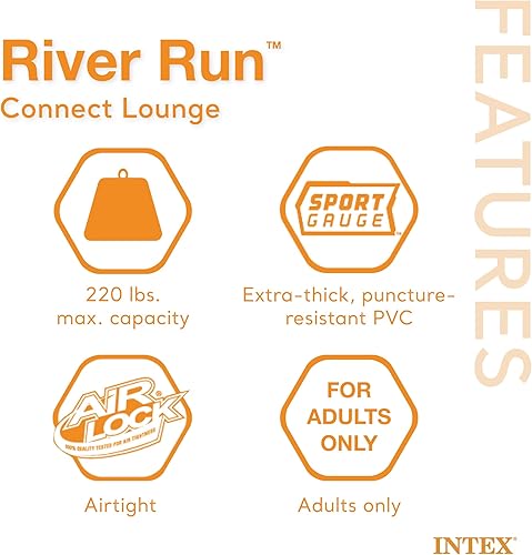 Miniatura 7 de Intex River Run Connect - Balsa de agua inflable para 1 persona (paquete de 4) con River Run II para 2 personas con enfriador